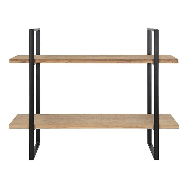 Rectangle Shaped Wall Mount Shelf With Dual Shelving Unite