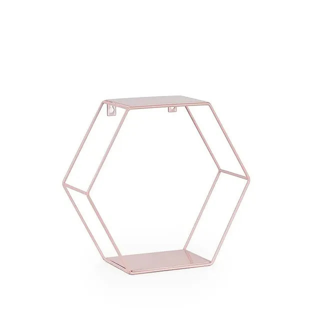 Hexagon Shaped Wall Mount Shelf Shelf