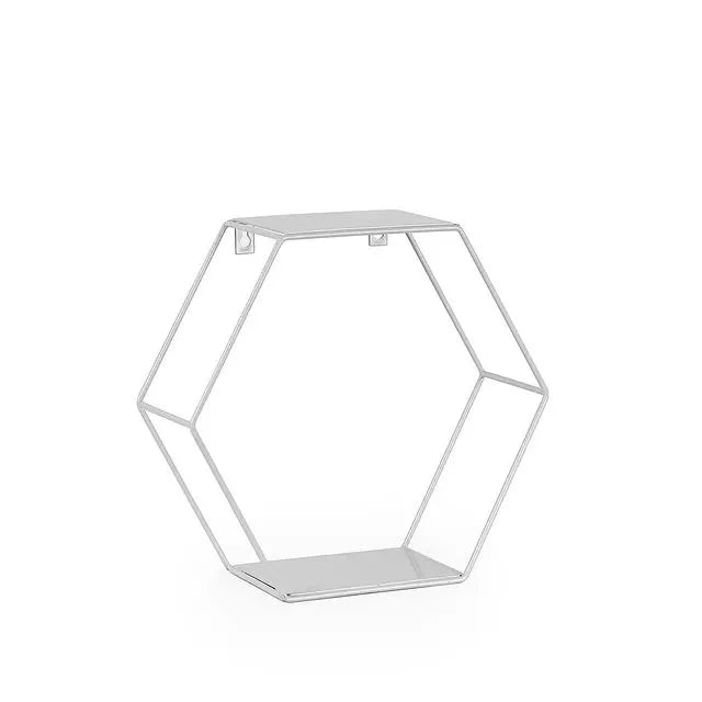 Hexagon Shaped Wall Mount Shelf Shelf