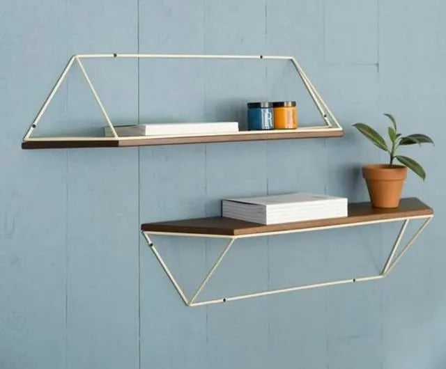 Wall Mount Shelf With Parallel Design Shelf Set of Two