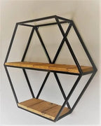 Hexagon Shaped Wall Mount Shelf