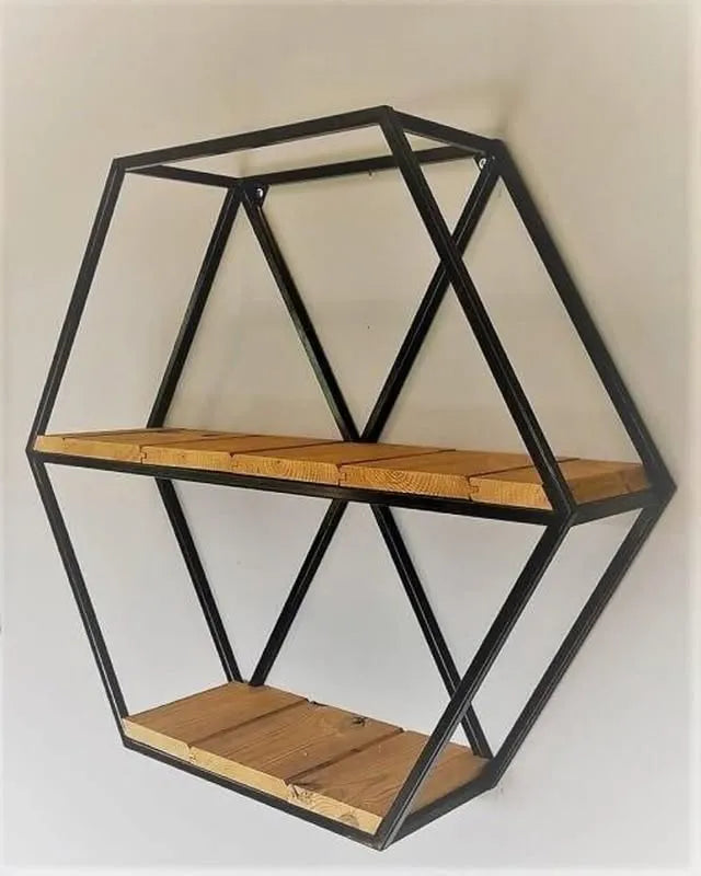 Hexagon Shaped Wall Mount Shelf