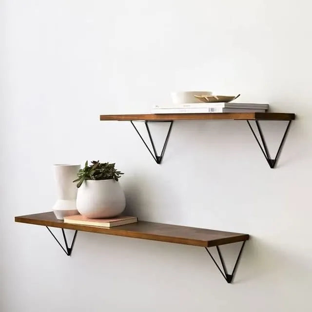 Rectangle Shaped Set of Two Wall Mount Shelf