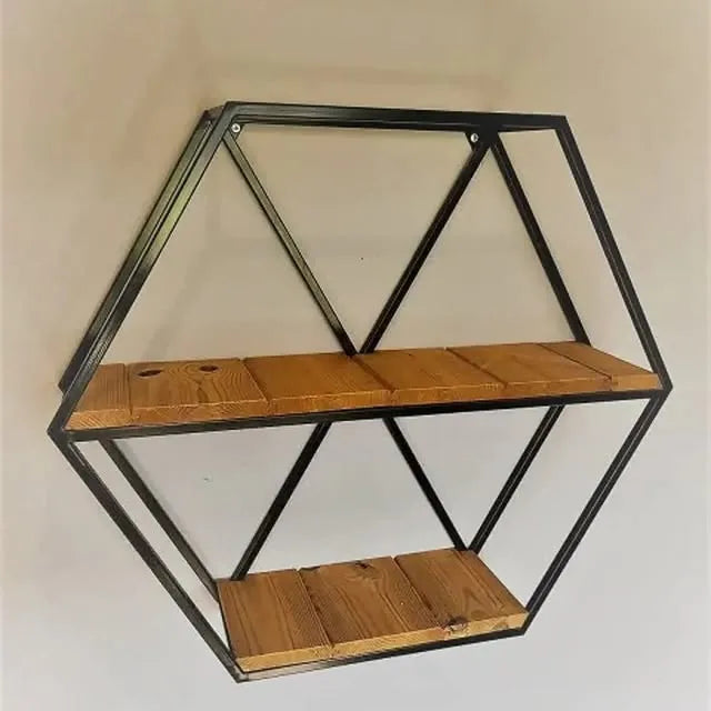 Hexagon Shaped Wall Mount Shelf