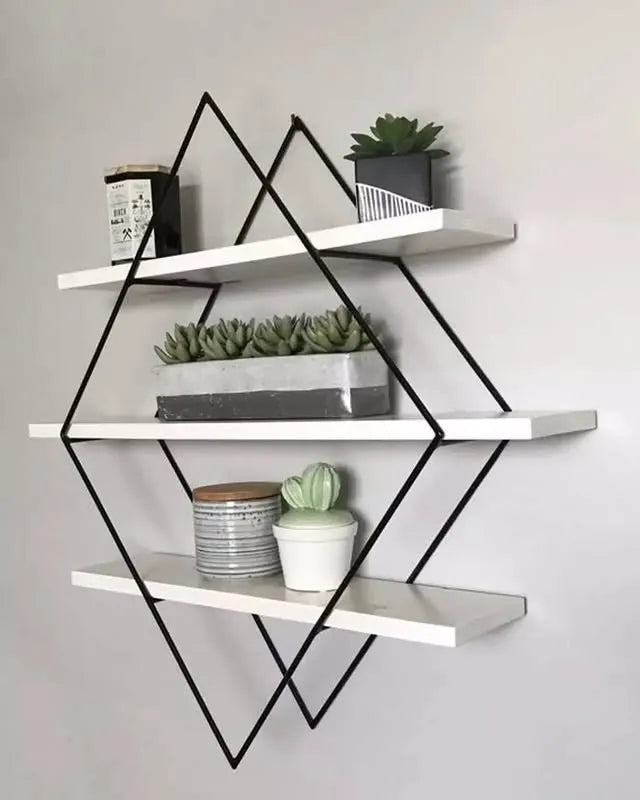 Daimond Shaped Wall Mount Shelf