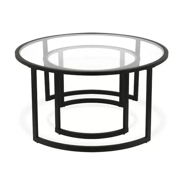 Round Shaped Nesting Table Set Of Two Coffee Table