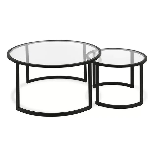 Round Shaped Nesting Table Set Of Two Coffee Table