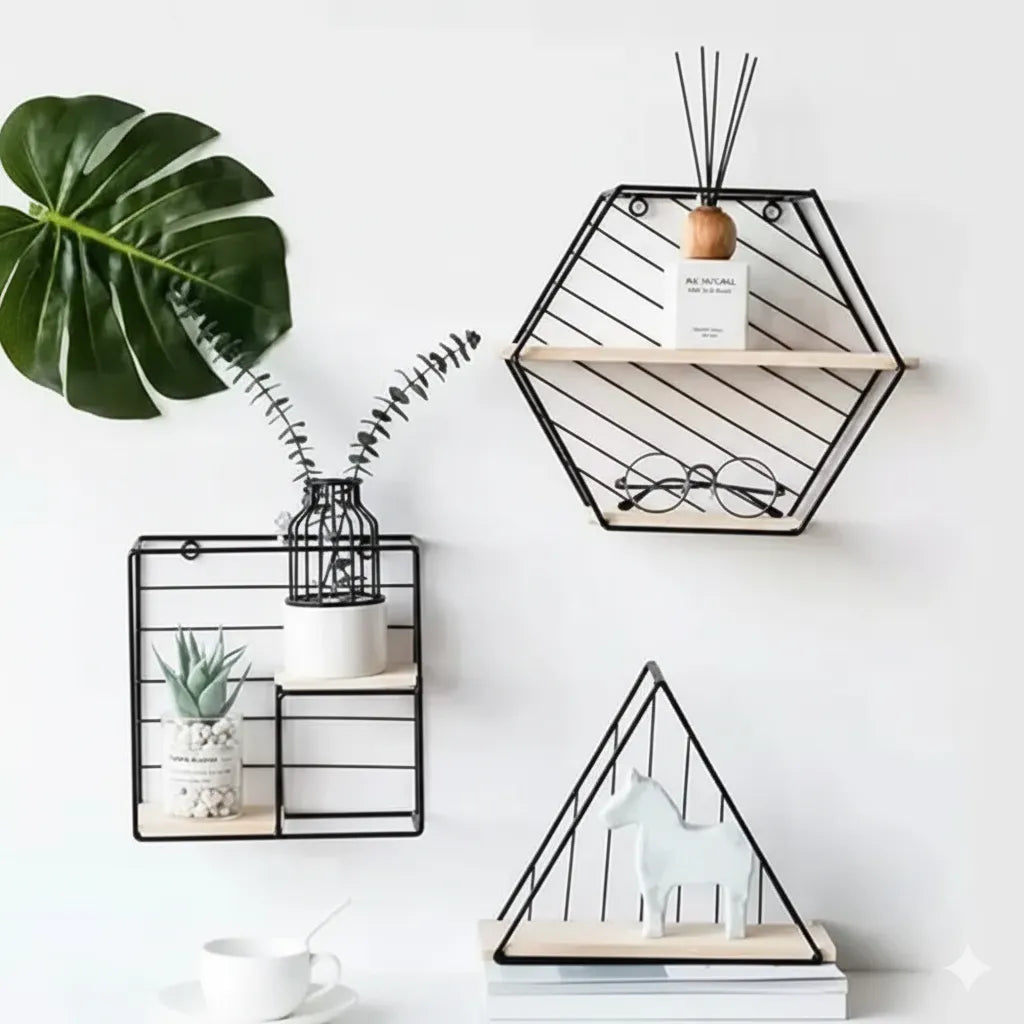 Set Of Three Wall Mount Shelf